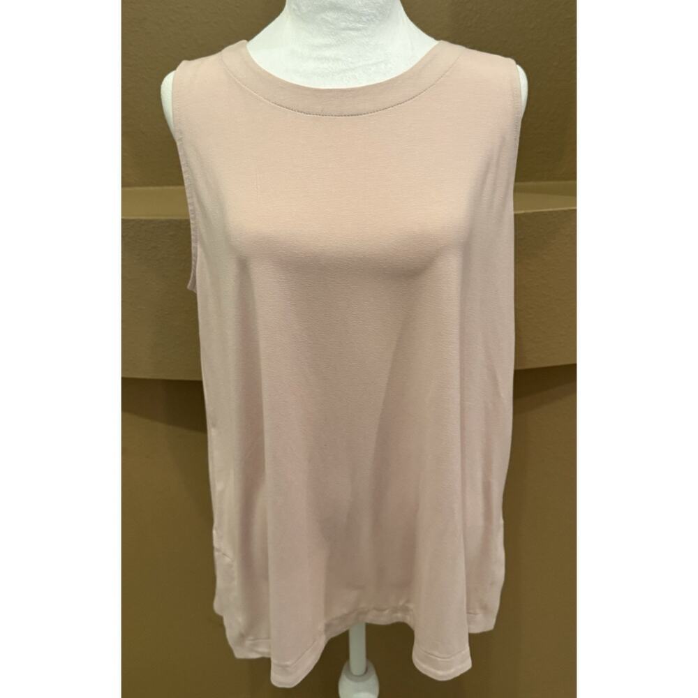 J Jill Whatever Collection Women’s Sleeveless Pink Tunic Blouse Size LP